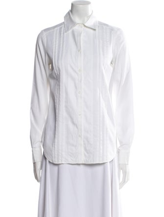 Chloé Striped Long Sleeve Button-Up Top