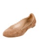 Chloé Suede Scalloped Accent Ballet Flats