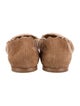 Chloé Suede Scalloped Accent Ballet Flats