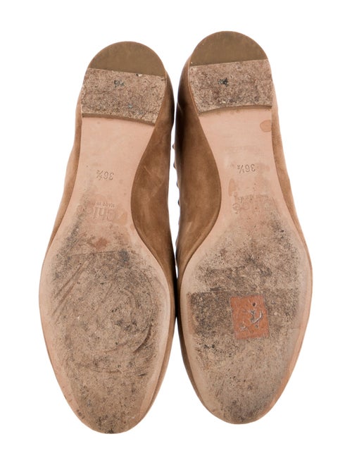 Chloé Suede Scalloped Accent Ballet Flats