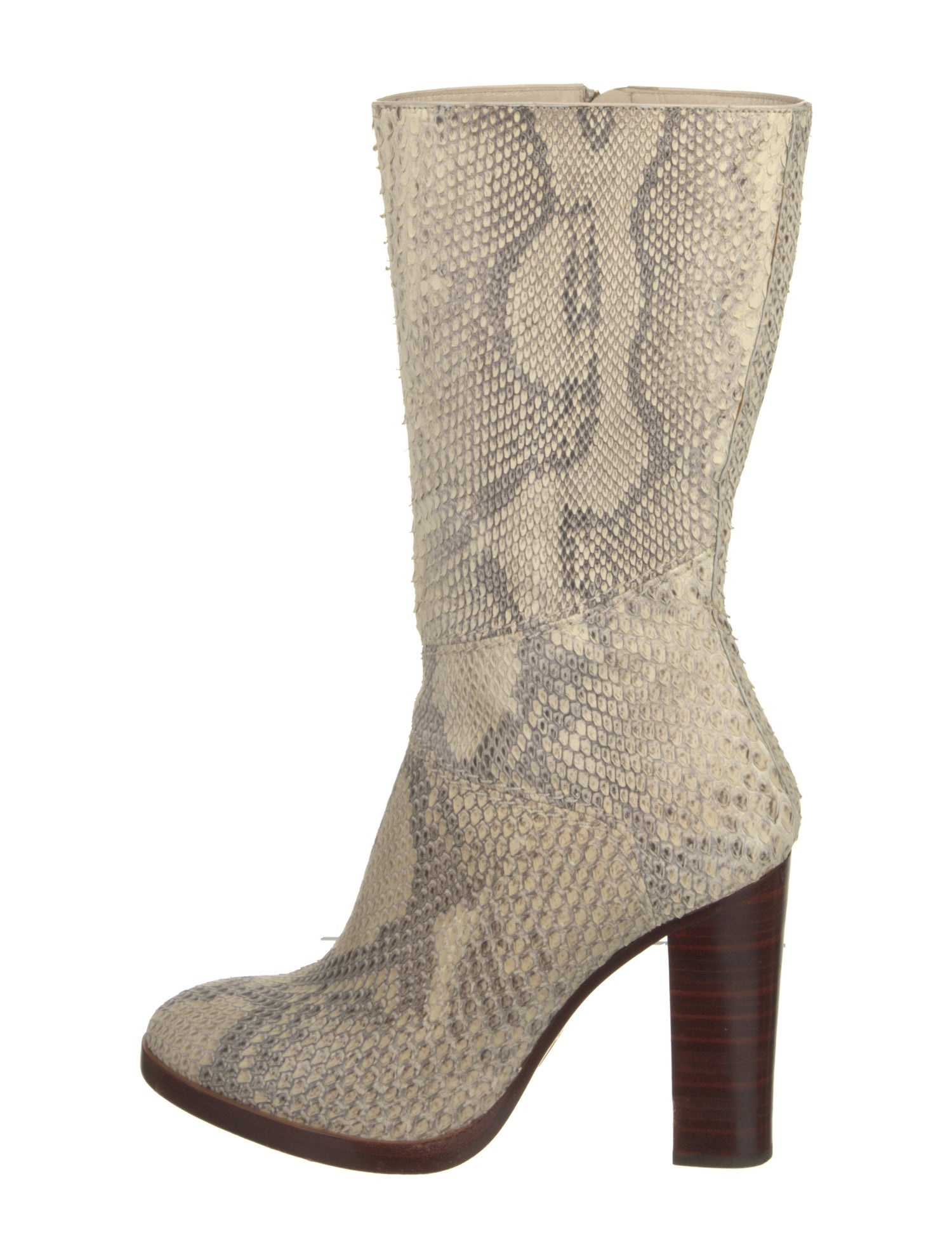 Chloé Snakeskin Animal Print Sock Boots