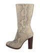 Chloé Snakeskin Animal Print Sock Boots