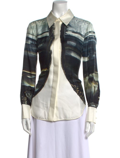 Chloé Silk Printed Button-Up Top