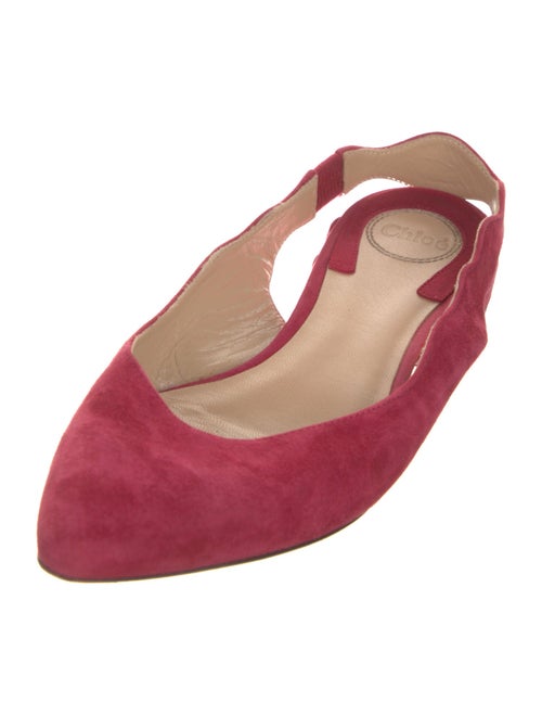 Chloé Suede Scalloped Accent Ballet Flats