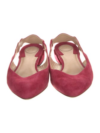 Chloé Suede Scalloped Accent Ballet Flats