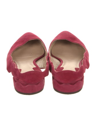 Chloé Suede Scalloped Accent Ballet Flats
