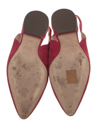 Chloé Suede Scalloped Accent Ballet Flats