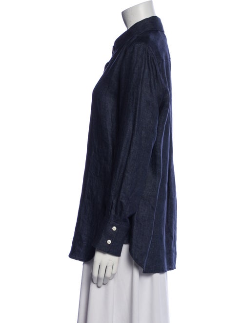 Chloé Linen Long Sleeve Button-Up Top