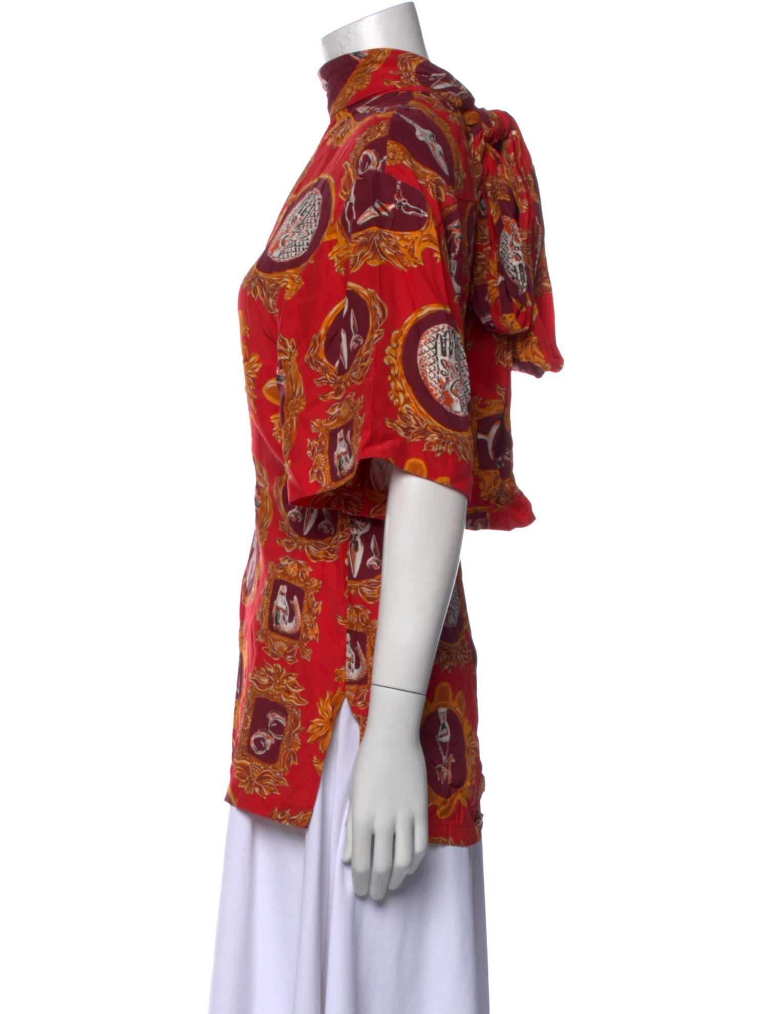 Chloé Printed Turtleneck Blouse