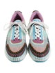 Chloé Plaid Print Whipstitch Trim Sneakers