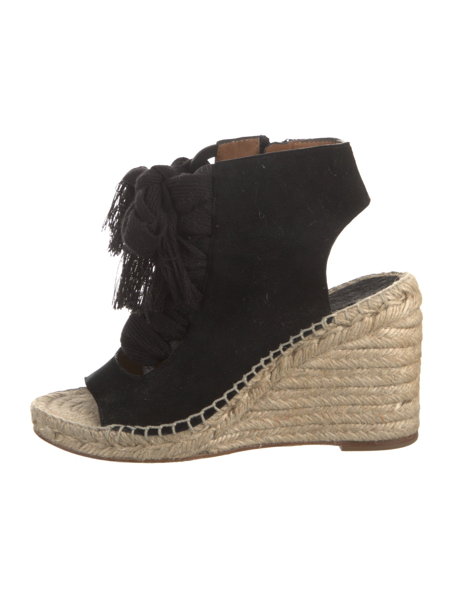 Chloé Suede Whipstitch Trim Espadrilles