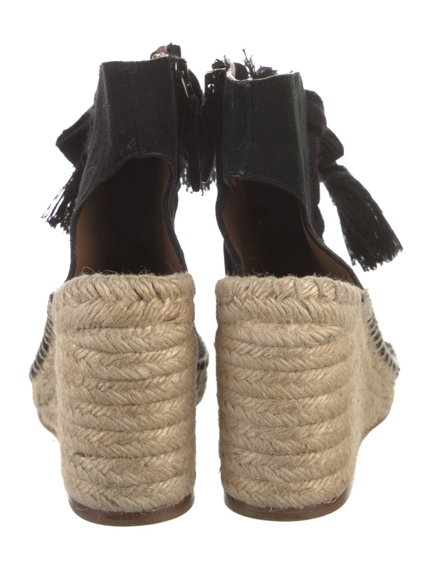 Chloé Suede Whipstitch Trim Espadrilles