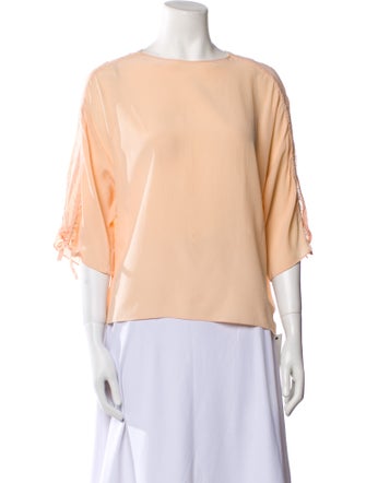 Chloé Silk Bateau Neckline Blouse