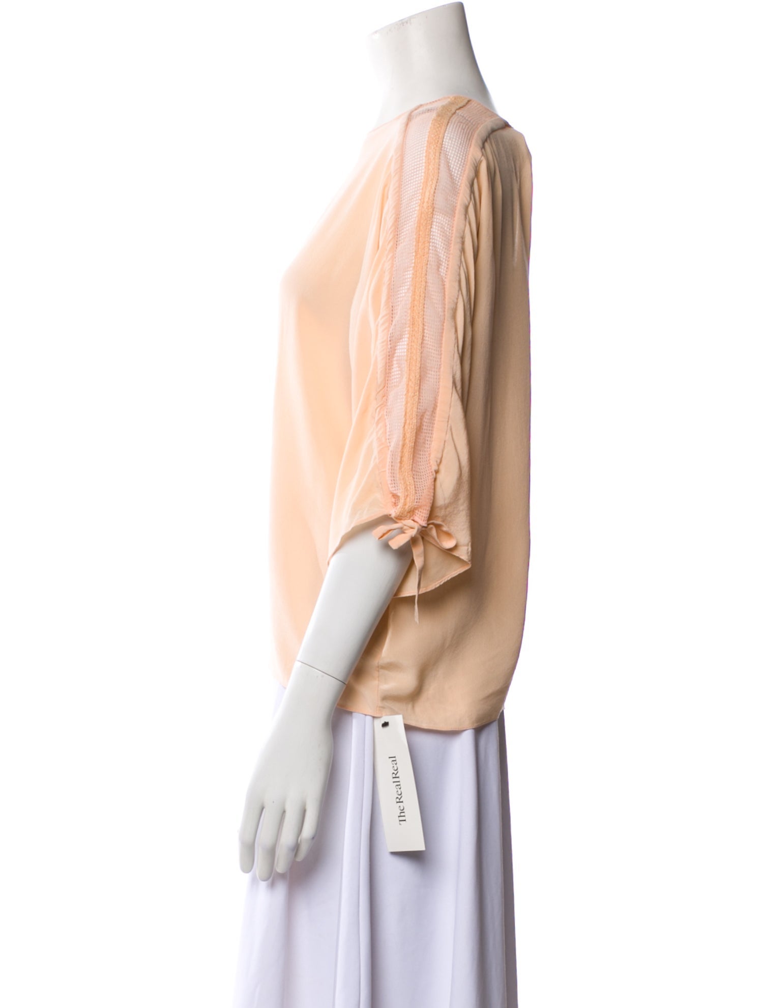 Chloé Silk Bateau Neckline Blouse