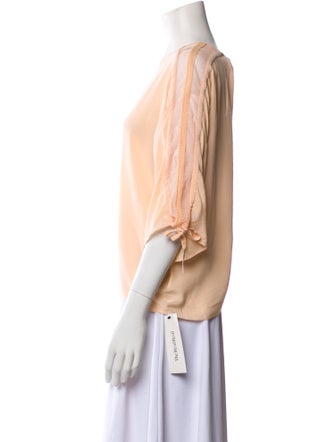 Chloé Silk Bateau Neckline Blouse