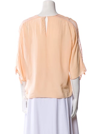 Chloé Silk Bateau Neckline Blouse