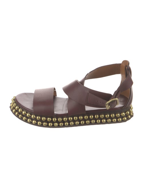 Chloé Leather Studded Accents Sandals
