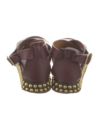 Chloé Leather Studded Accents Sandals