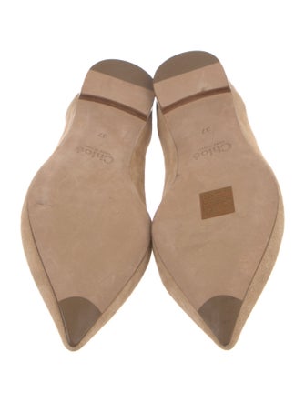 Chloé Suede Animal Print Flats