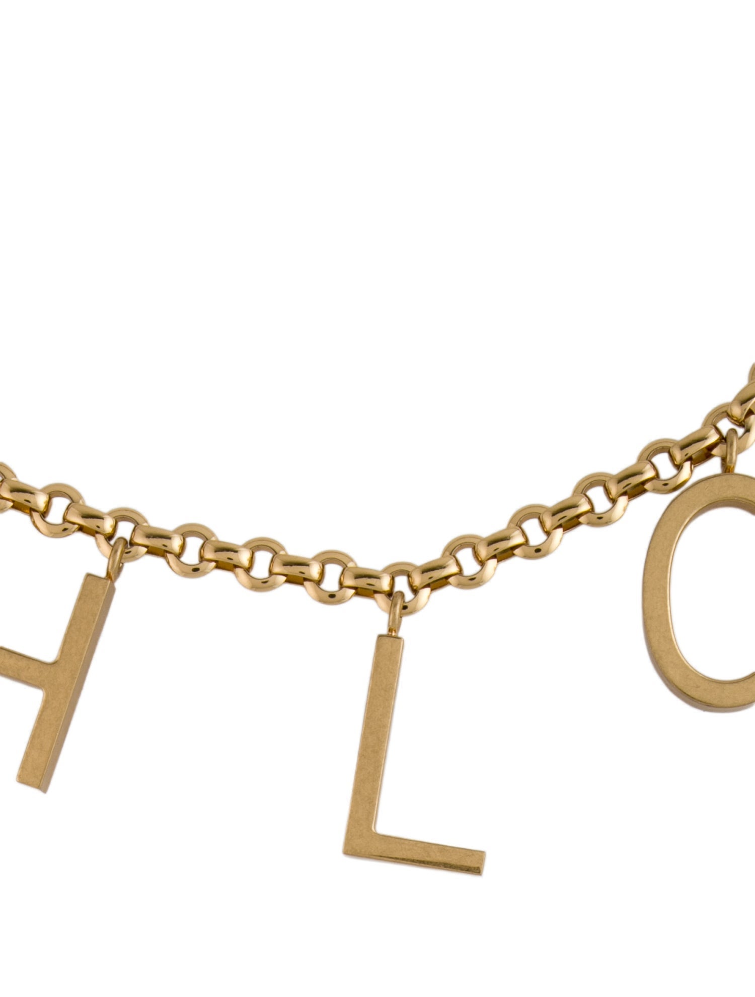 Chloé Letters Skinny Waist Belt w/ Tags