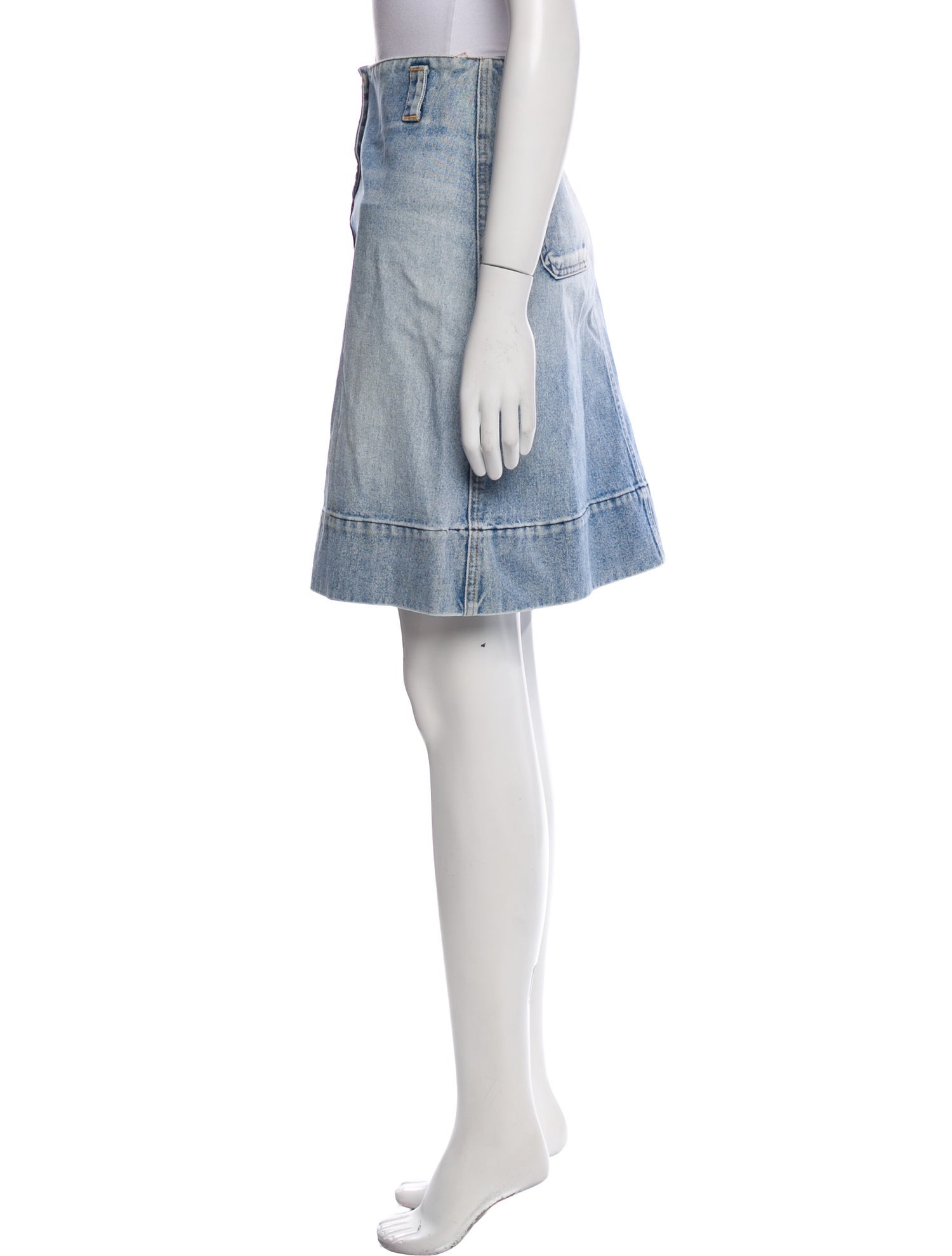 Chloé Raw-Edge Trim Knee-Length Skirt