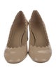Chloé Patent Leather Scalloped Accent Pumps