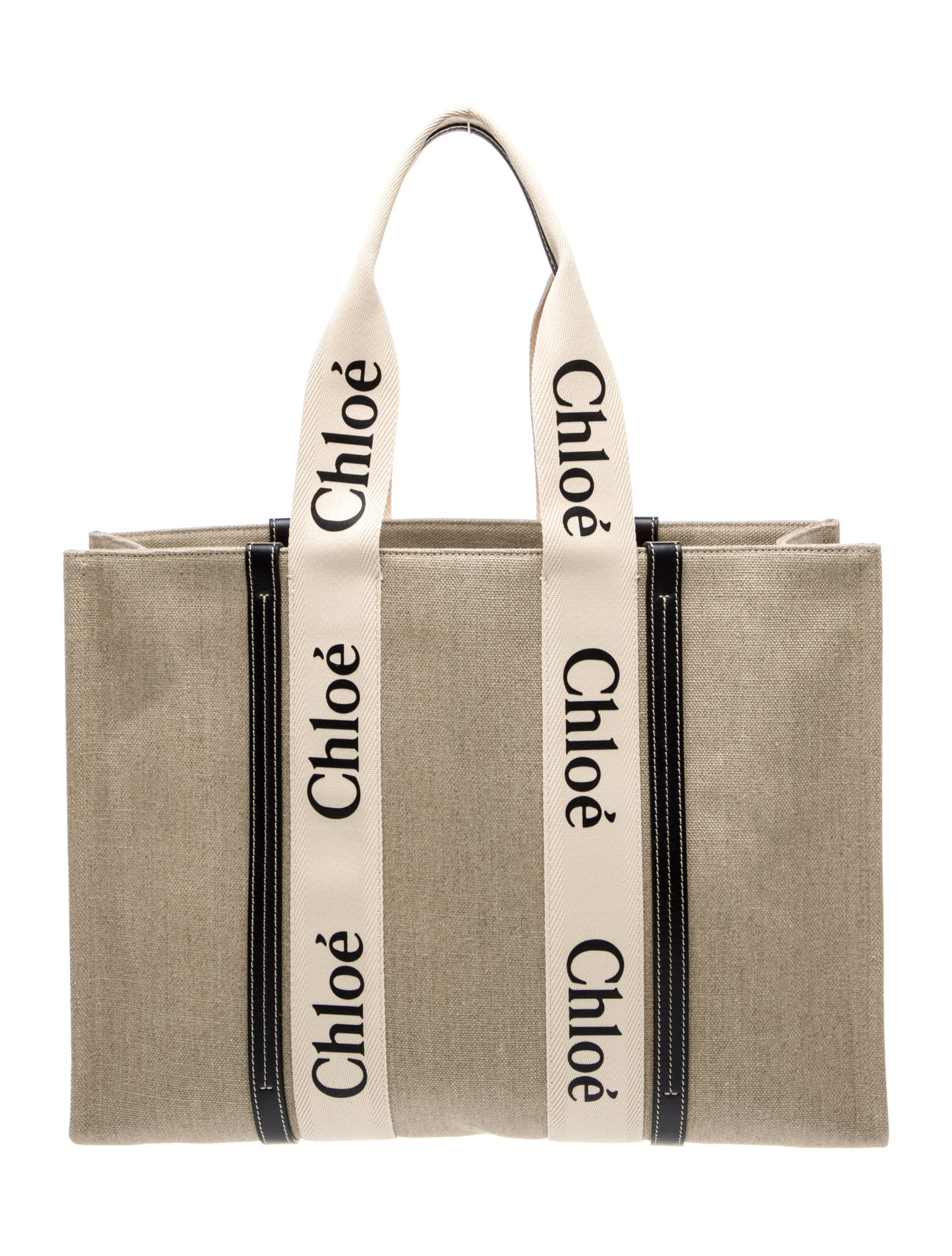 Chloé Canvas chloe woody tote Large