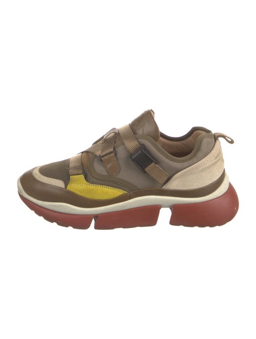 Chloé Leather Colorblock Pattern Athletic Sneakers