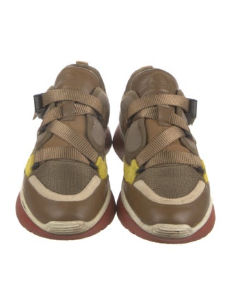 Chloé Leather Colorblock Pattern Athletic Sneakers