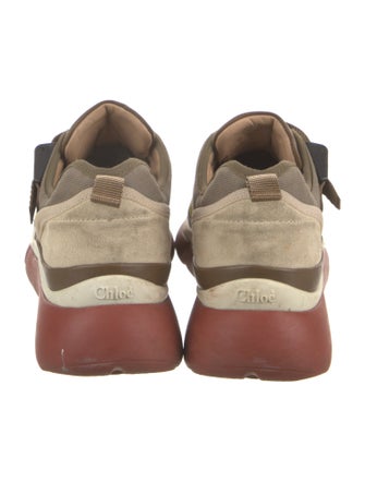 Chloé Leather Colorblock Pattern Athletic Sneakers