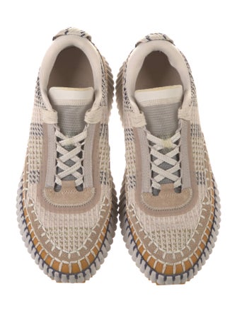 Chloé Patterned Whipstitch Trim Sneakers