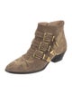 Chloé Suede Studded Accents Western Boots