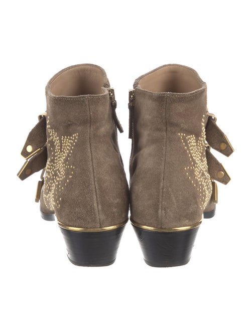 Chloé Suede Studded Accents Western Boots