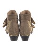Chloé Suede Studded Accents Western Boots