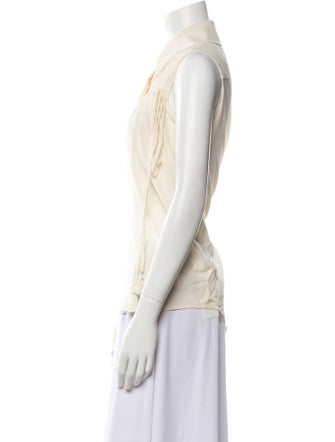 Chloé Silk Sleeveless Button-Up Top