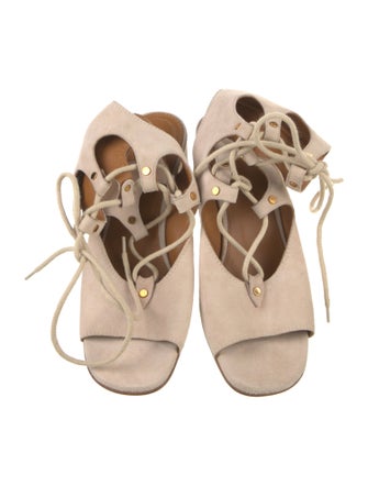 Chloé Suede Lace-Up Boots