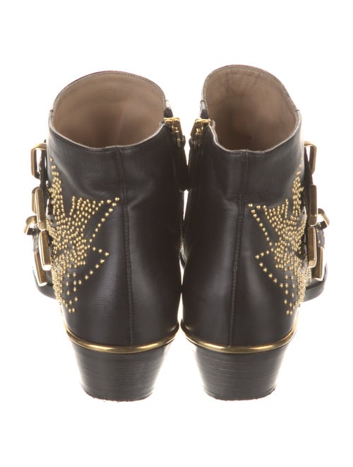 Chloé Leather Studded Accents Western Boots