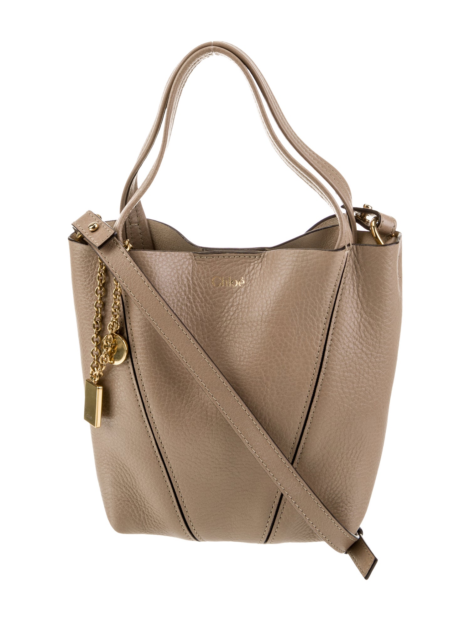 Chloé Leather Spin tote bag Small