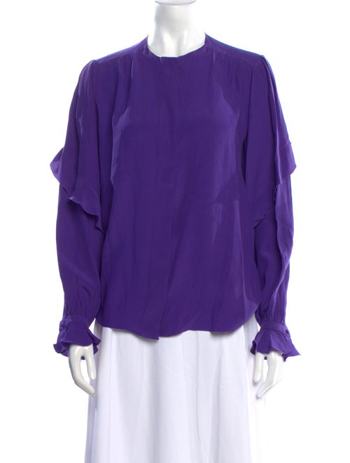 Chloé Silk Mock Neck Blouse