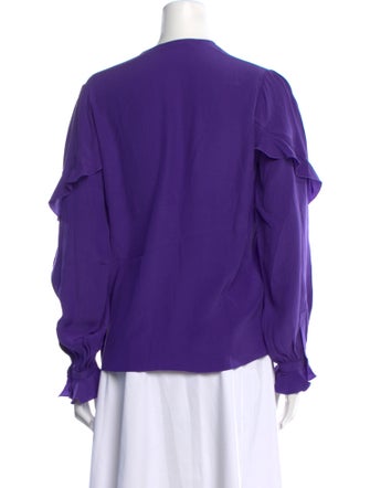 Chloé Silk Mock Neck Blouse