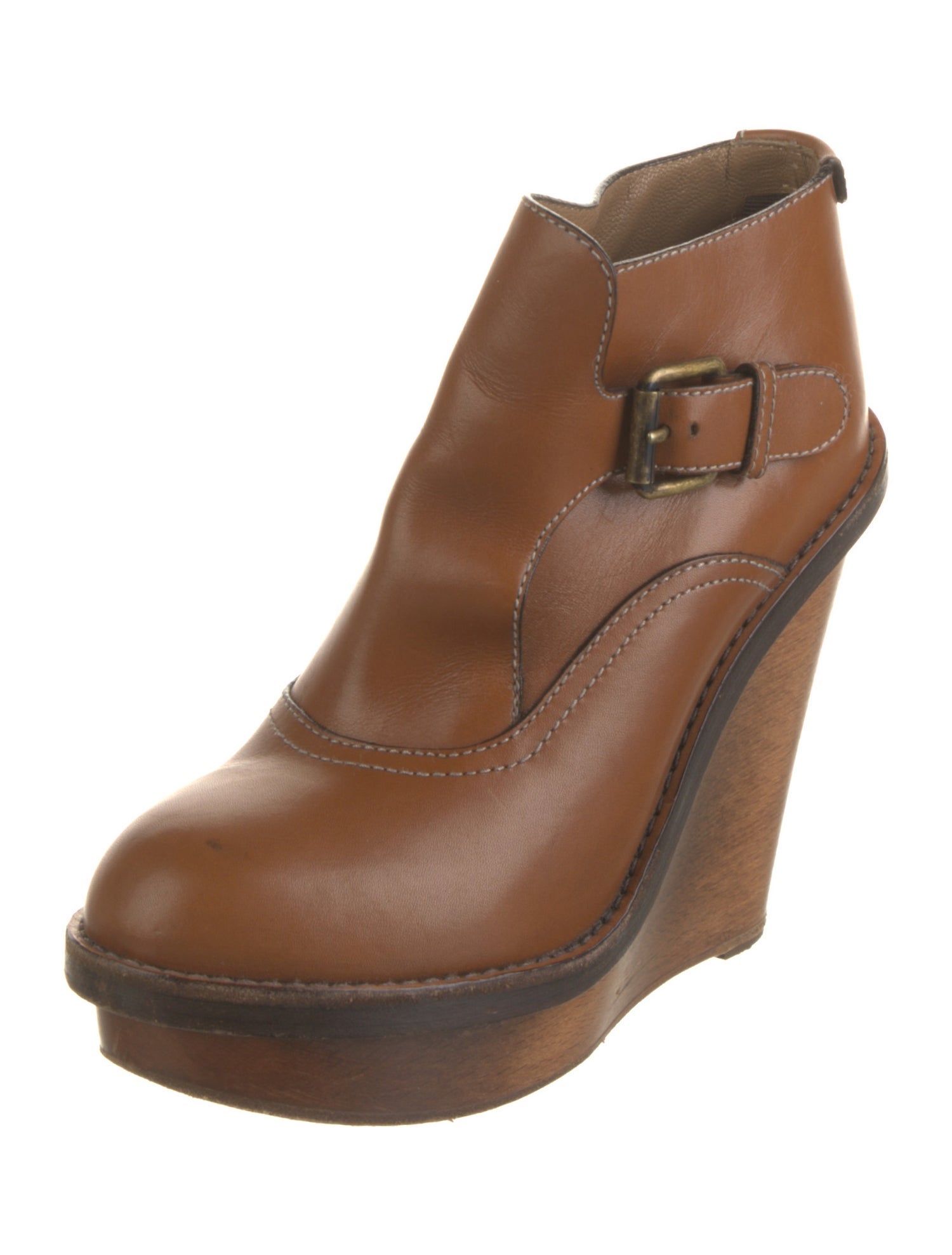 Chloé Leather Colorblock Pattern Boots