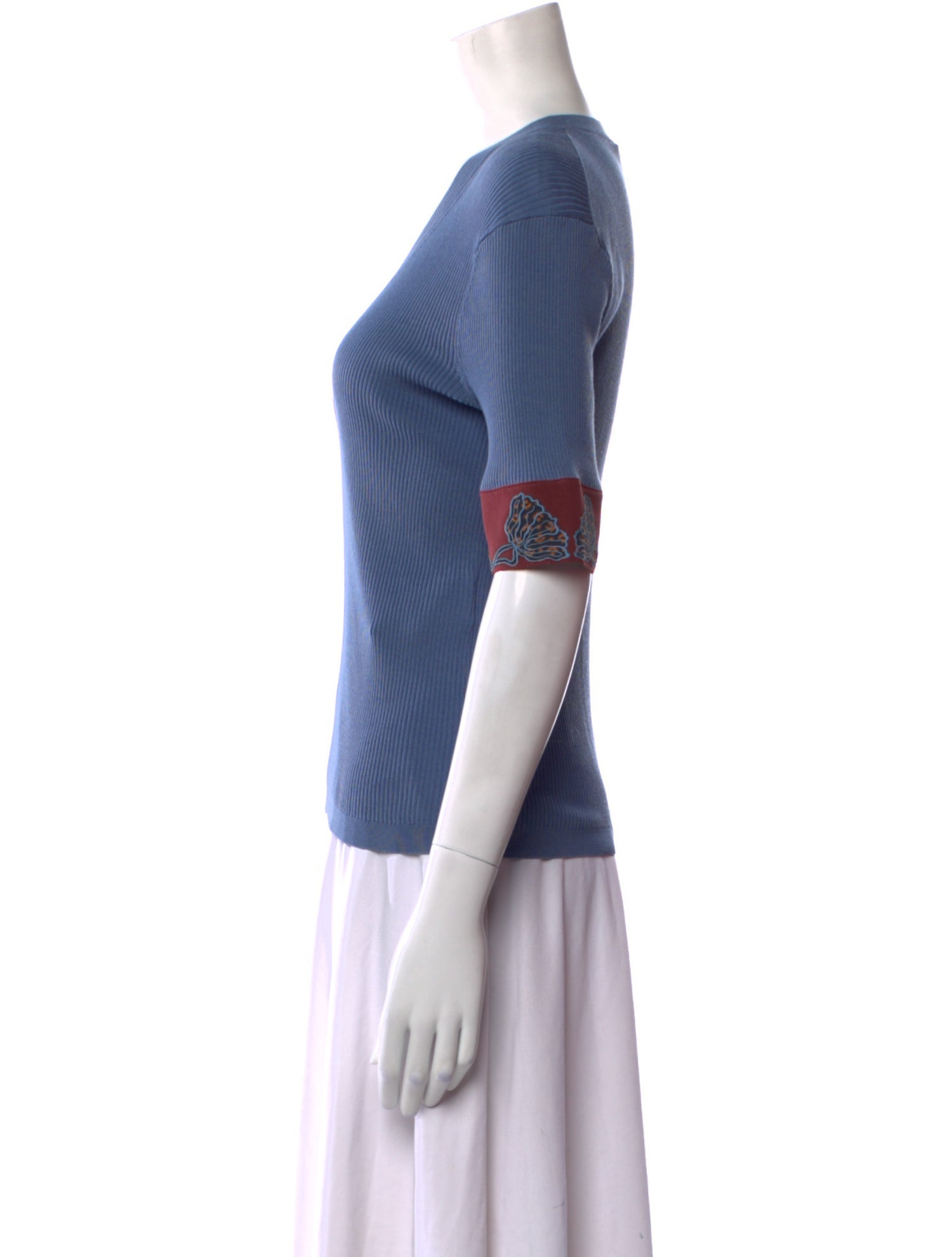 Chloé V-Neck Three-Quarter Sleeve Top