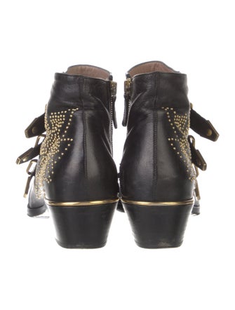 Chloé Leather Studded Accents Boots