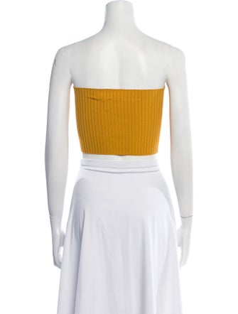 Chloé Wool Strapless Crop Top