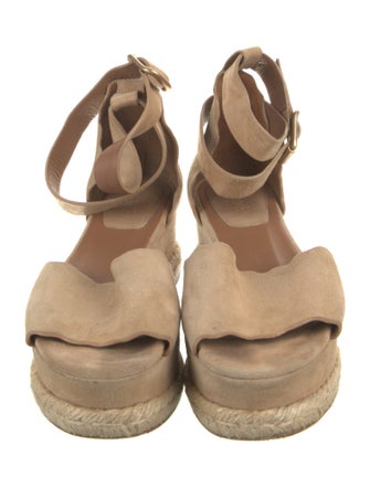 Chloé Suede Scalloped Accent Espadrilles