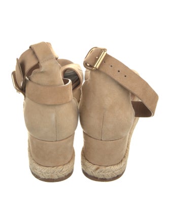 Chloé Suede Scalloped Accent Espadrilles