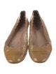 Chloé Patent Leather Scalloped Accent Ballet Flats