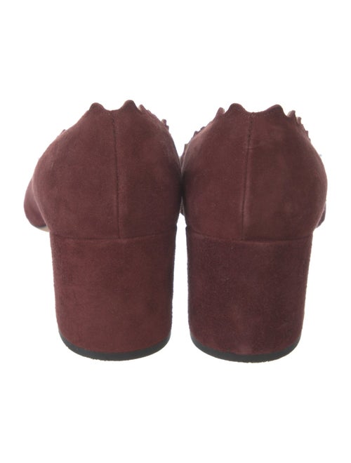 Chloé Suede Scalloped Accent Pumps