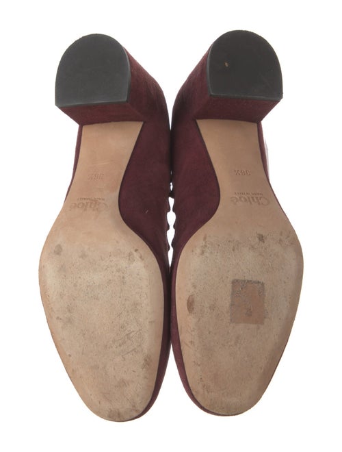 Chloé Suede Scalloped Accent Pumps