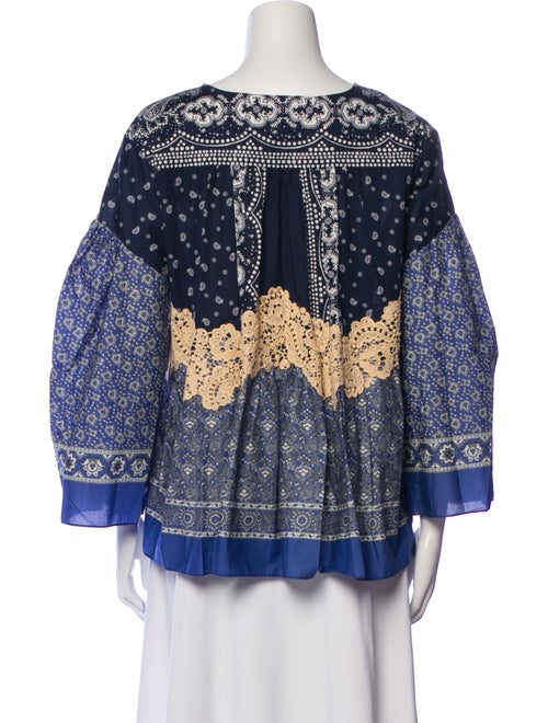 Chloé Printed Tie Neck Blouse